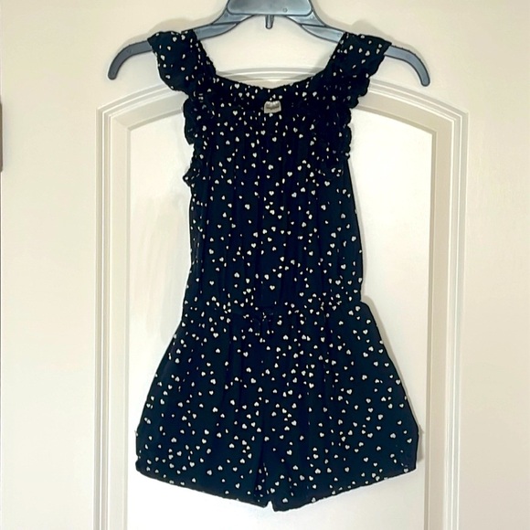 Oshkosh Black Romper w/Hearts Size 7 - Picture 1 of 5
